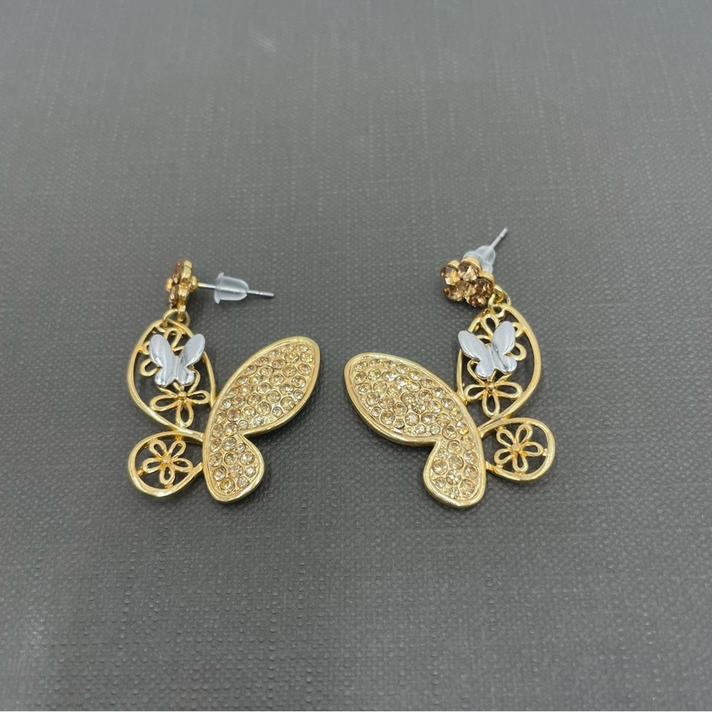 Butterfly crystal earrings